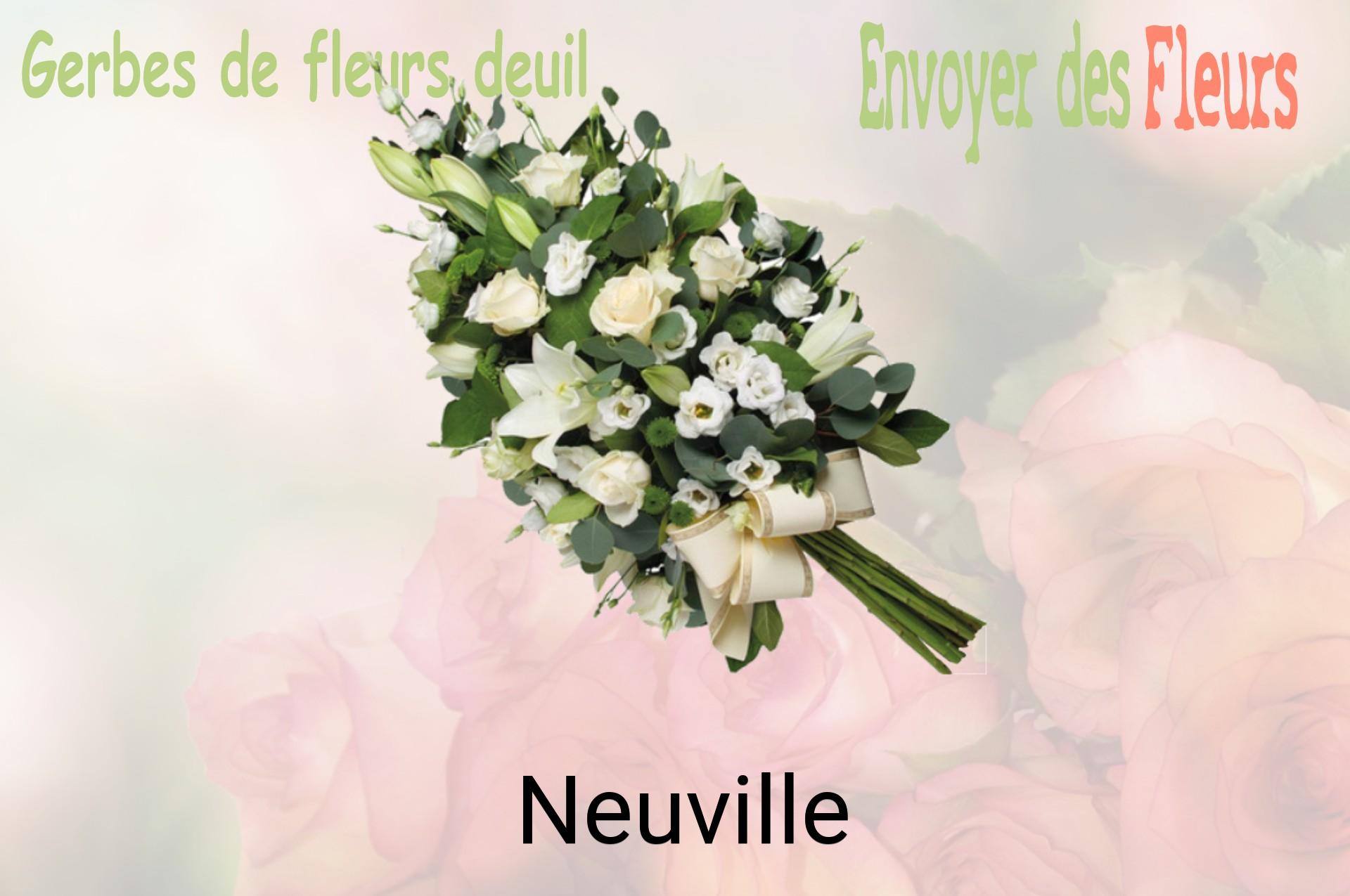 Gerbe de fleurs de deuil livrée à Neuville